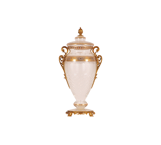 Glass Jar Brass 91 282 H52cm