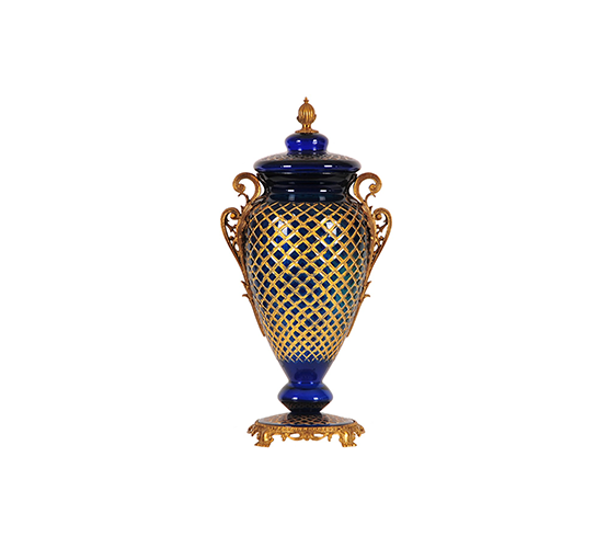 Glass Jar Brass 91 264 H52cm