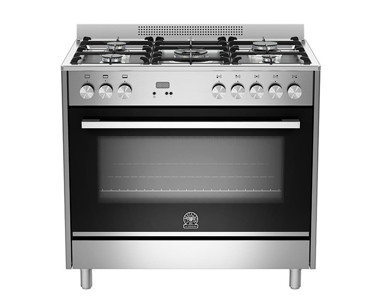 La Germania Cooker 5 Gas Burners 90X60 Stainless with Fan