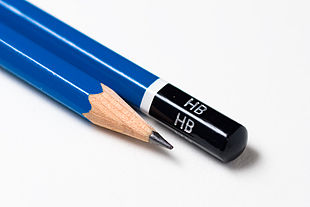 2B sharpened graphite pencil